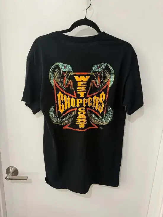 West Coast Choppers Double Cobra Iron Cross Graphic T-Shirt - Picture 3 of 4